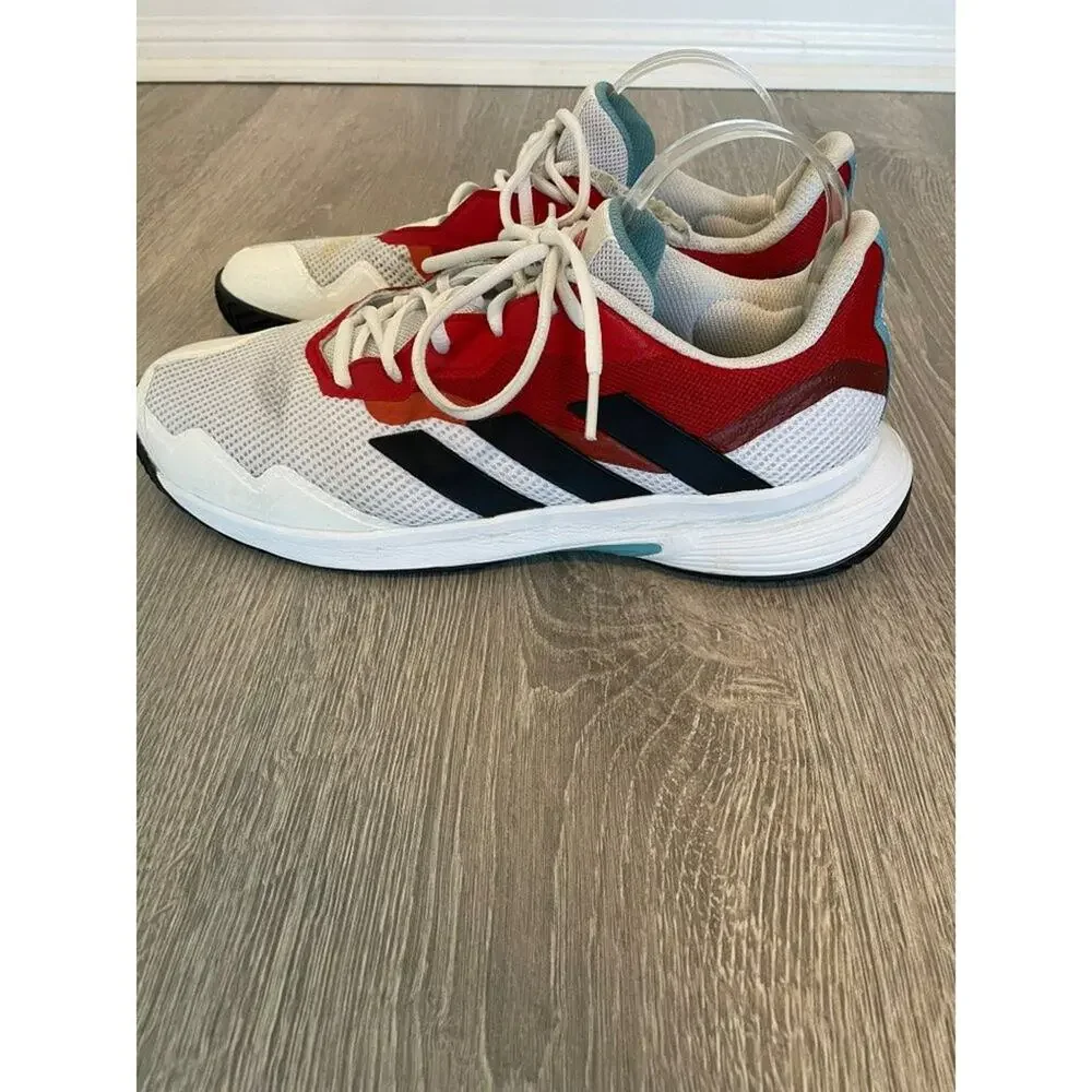 Adidas Men's CourtJam Control Sneaker white/red/black size 11.5